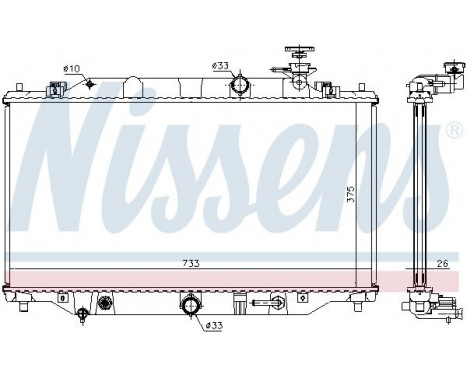 Radiator, engine cooling 68537 Nissens