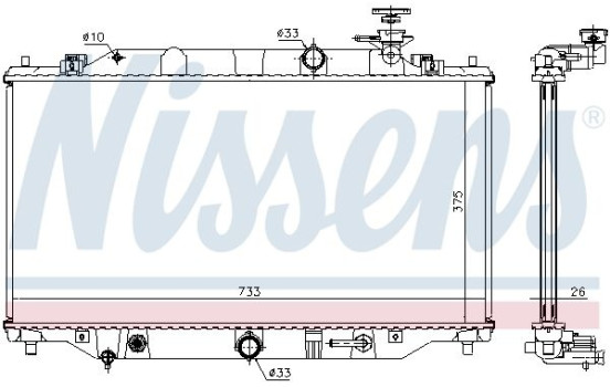 Radiator, engine cooling 68537 Nissens