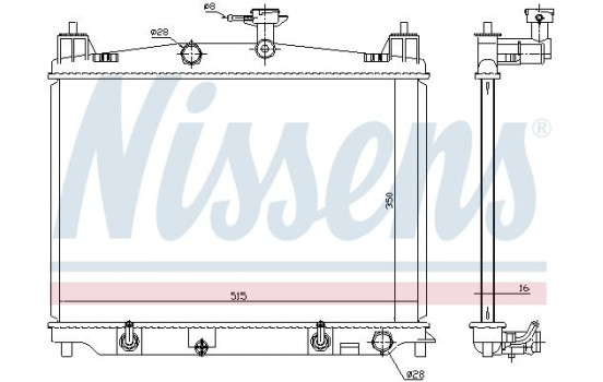 Radiator, engine cooling 68538 Nissens