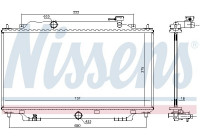 Radiator, engine cooling 68555 Nissens