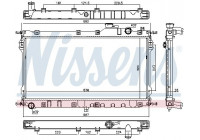 Radiator, engine cooling 68559 Nissens