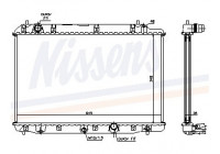 Radiator, engine cooling 68602A Nissens