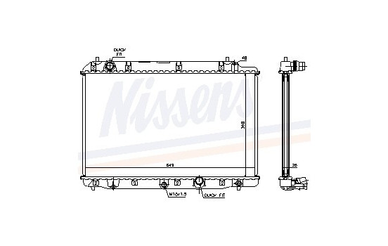 Radiator, engine cooling 68602A Nissens