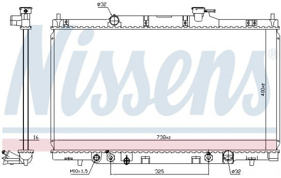 Radiator, engine cooling 68606 Nissens