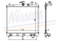Radiator, engine cooling 68700A Nissens
