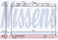 Radiator, engine cooling 68704 Nissens