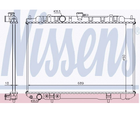 Radiator, engine cooling 68704 Nissens