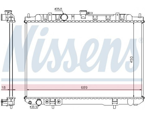 Radiator, engine cooling 68704 Nissens, Image 2