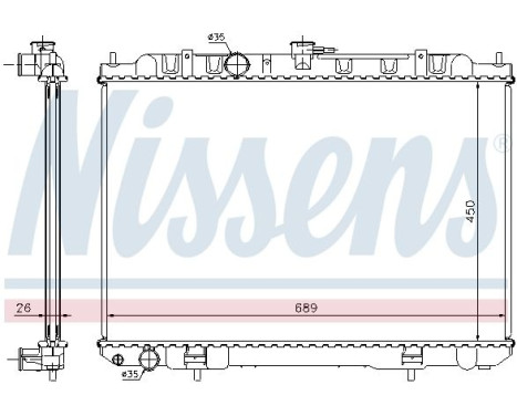 Radiator, engine cooling 68705A Nissens, Image 2