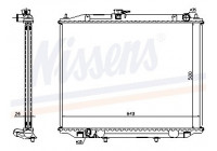 Radiator, engine cooling 68706A Nissens