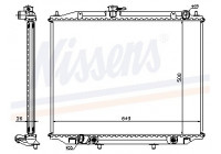 Radiator, engine cooling 68707A Nissens
