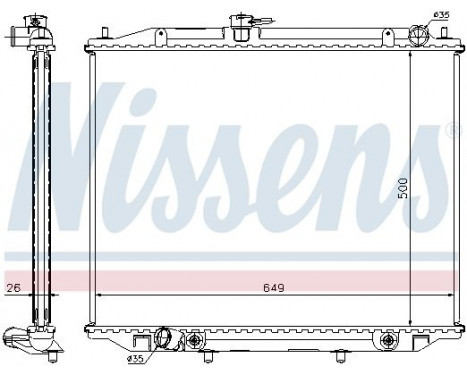 Radiator, engine cooling 68707A Nissens, Image 2