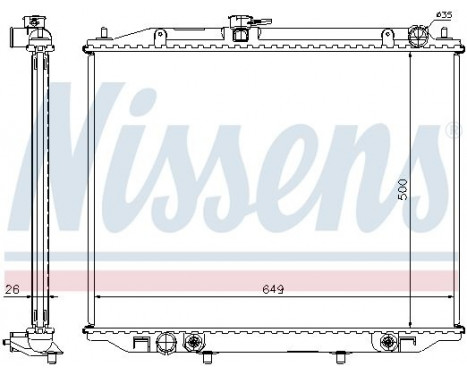 Radiator, engine cooling 68709A Nissens, Image 2