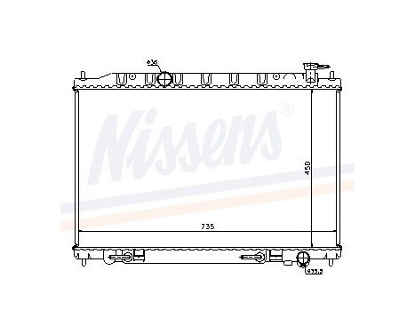 Radiator, engine cooling 68712 Nissens