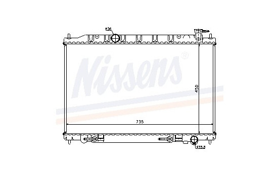 Radiator, engine cooling 68712 Nissens