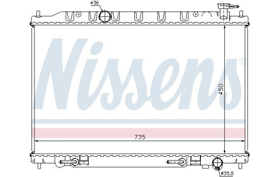 Radiator, engine cooling 68712 Nissens, Image 2