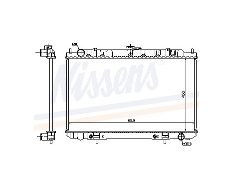 Radiator, engine cooling 68713 Nissens