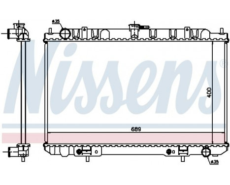 Radiator, engine cooling 68713 Nissens, Image 2