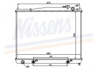 Radiator, engine cooling 68715 Nissens