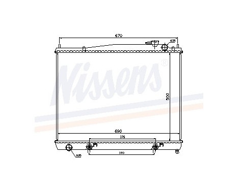 Radiator, engine cooling 68715 Nissens