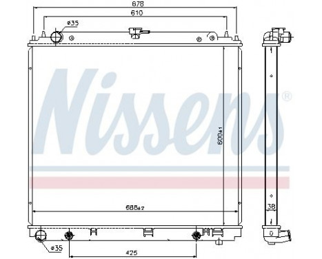 Radiator, engine cooling 68717 Nissens, Image 2