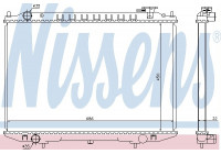 Radiator, engine cooling 68721 Nissens