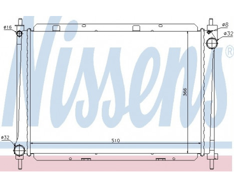 Radiator, engine cooling 68722 Nissens