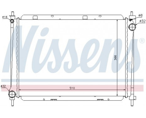 Radiator, engine cooling 68722 Nissens, Image 2