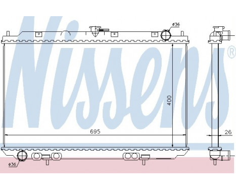 Radiator, engine cooling 68723 Nissens