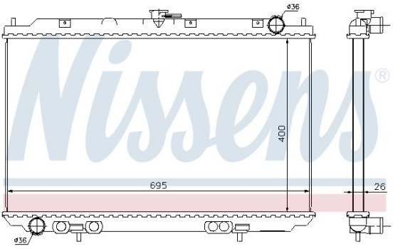 Radiator, engine cooling 68723 Nissens, Image 2