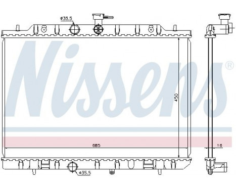Radiator, engine cooling 68724 Nissens, Image 2