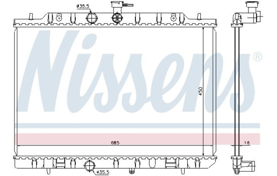 Radiator, engine cooling 68724 Nissens, Image 2