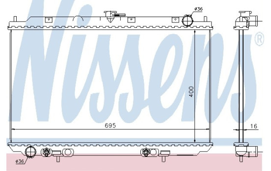 Radiator, engine cooling 68725 Nissens