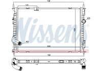 Radiator, engine cooling 68733 Nissens