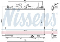 Radiator, engine cooling 68735 Nissens