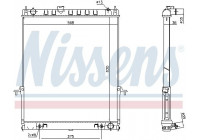 Radiator, engine cooling 68738 Nissens