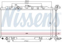 Radiator, engine cooling 68740 Nissens