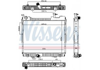 Radiator, engine cooling 68742 Nissens