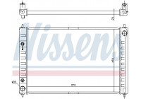 Radiator, engine cooling 68743 Nissens