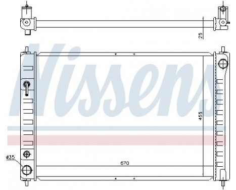 Radiator, engine cooling 68743 Nissens