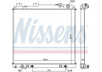 Radiator, engine cooling 68744 Nissens