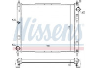 Radiator, engine cooling 68746 Nissens