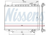 Radiator, engine cooling 68749 Nissens