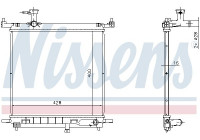 Radiator, engine cooling 68770 Nissens