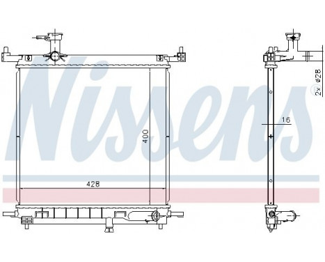 Radiator, engine cooling 68770 Nissens