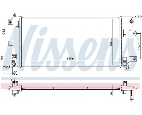 Radiator, engine cooling 68773 Nissens