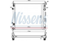 Radiator, engine cooling 68774 Nissens