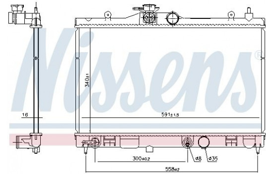 Radiator, engine cooling 68794 Nissens