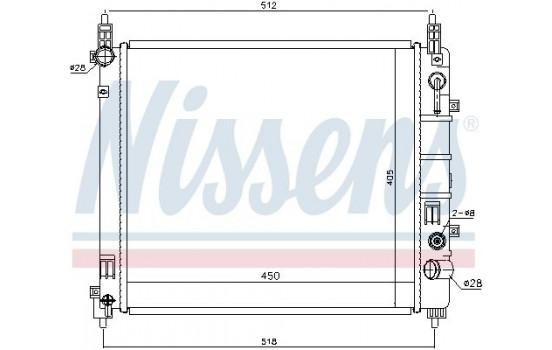 Radiator, engine cooling 68796 Nissens