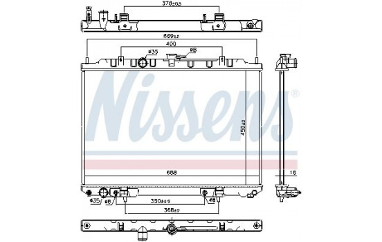 Radiator, engine cooling 68799 Nissens
